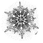 Christmas Card 2016 Snowflake stipple design Christmas Card 2016 Snowflake stipple design
