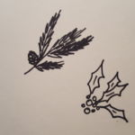 The flair illustrations for the text on the Christmas cards The flair illustrations for the text on the Christmas cards